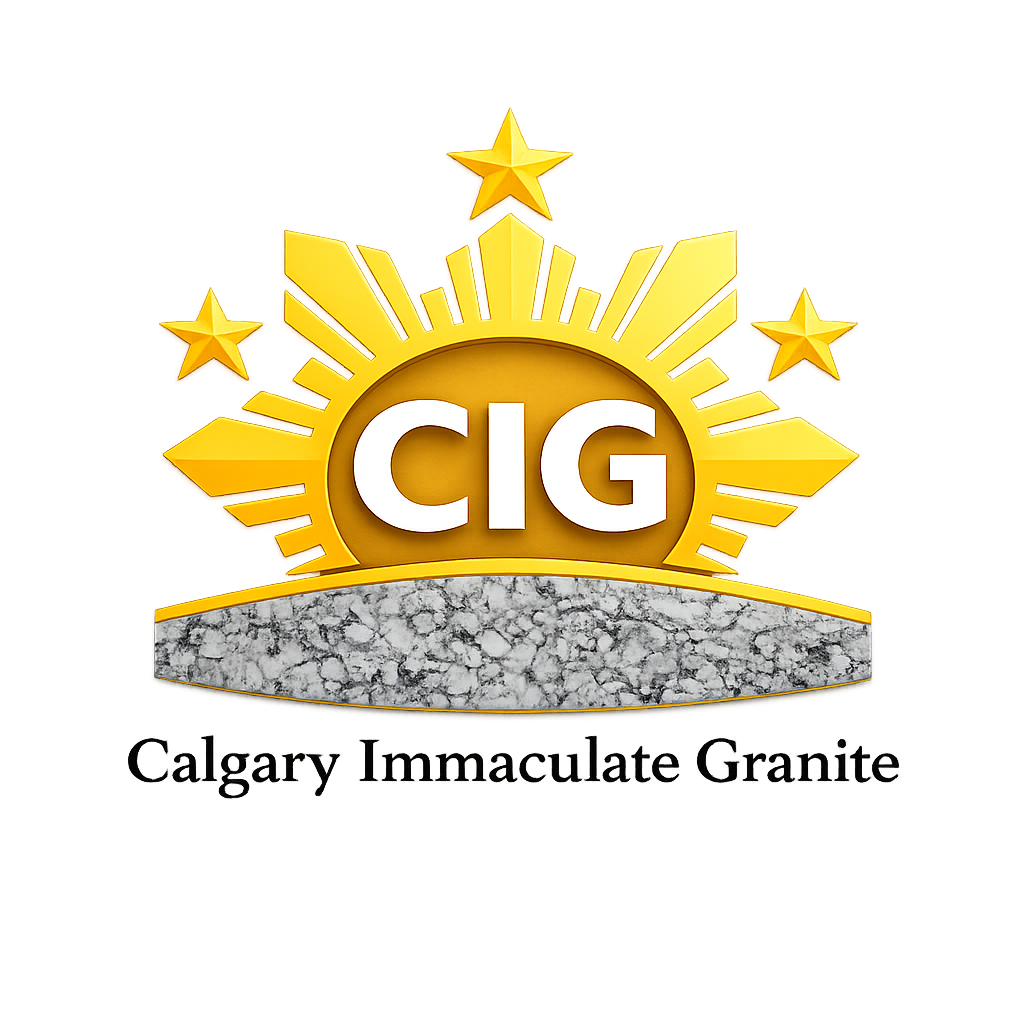 Calgary Immaculate Granite company logo for professional granite, marble and quartz countertop services.