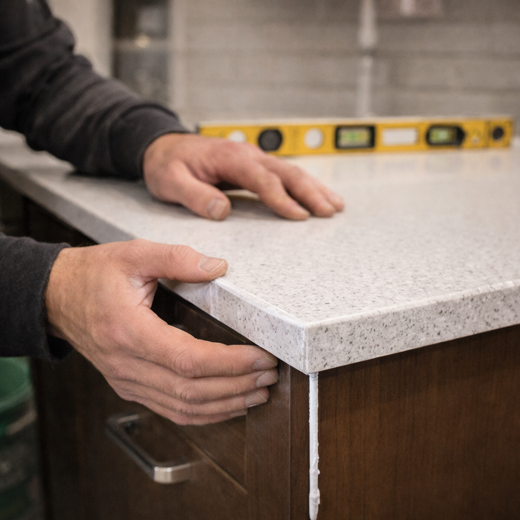 Professional stone countertop installation service in Calgary